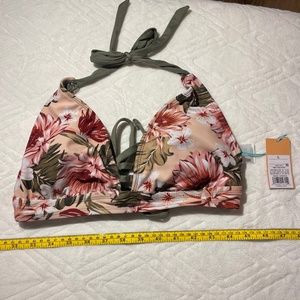 Kona Sol floral bikini top